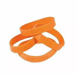24 ~ Orange Awareness Bracelets ~ Rubber Bracelets ~ Orange Awareness